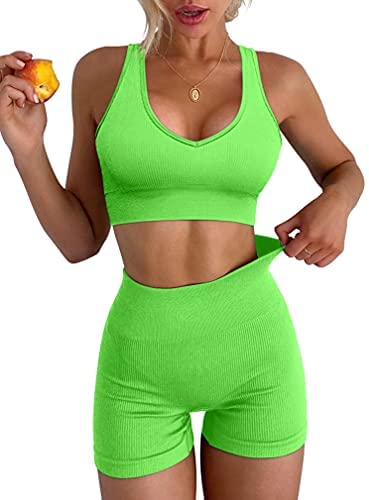 Women's Yoga 2 Piece Seamless Workout Outfits