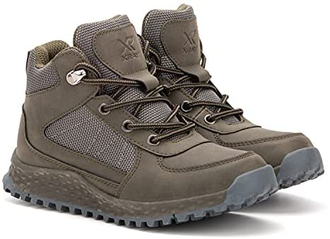 X RAY Footwear Boys Panther High-Top Casual Walking Fashion Faux Leather Shoe Sneaker, Round Toe, Thermoplastic Rubber Outsole