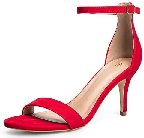 mysoft Women's Stilettos Classic Strappy Open Toe Pump Heel Sandals