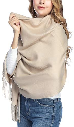 Extra Large Thick Soft Cashmere Wool Shawl Wraps for Women - PoilTreeWing Pashmina Scarf