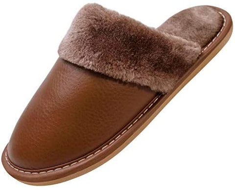 konhill Women's Memory Foam Slippers - Indoor Outdoor Comfy Warm Plush House Bedroom Non Slip Shoes