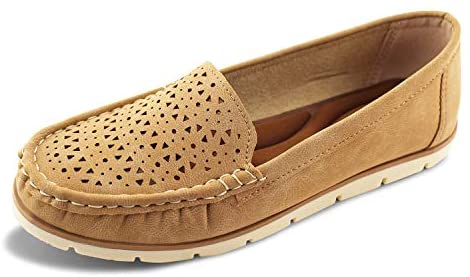 Womens Penny Loafers Breathable Slip on Flat Shoes Moccasins
