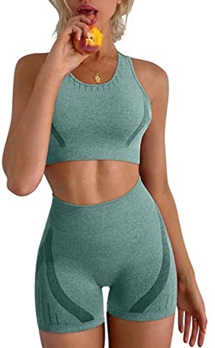 Women's Yoga 2 Piece Seamless Workout Outfits
