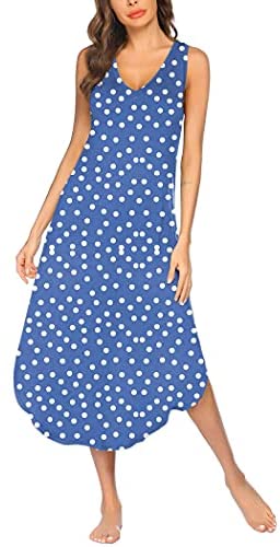 Women's Sleeveless Long Full Slip Night Dress