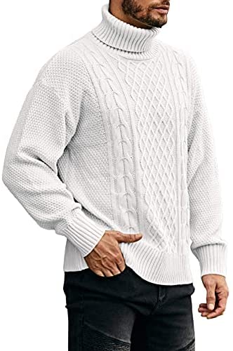 Men's Turtleneck Loose Fit Knit Sweaters