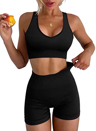 Women's Yoga 2 Piece Seamless Workout Outfits
