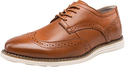Men's Dress Shoes Leather Brogue Wingtip Oxford Shoes Business Casual Shoes for Men