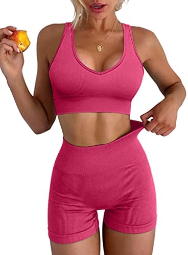 Women's Yoga 2 Piece Seamless Workout Outfits