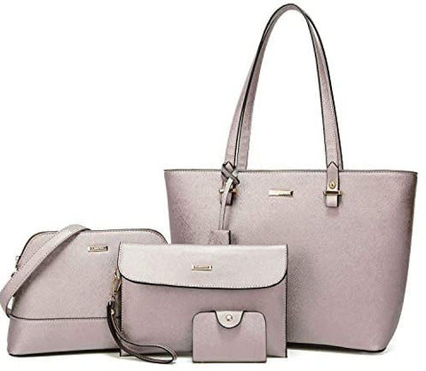 Women Fashion Handbags Wallet Tote Bag Shoulder Bag Top Handle Satchel Purse Set 4pcs