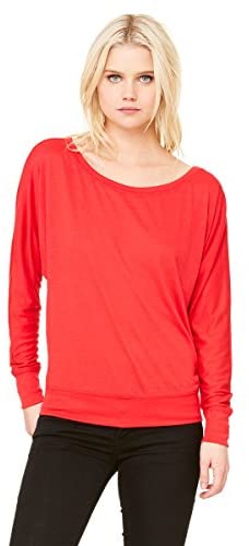 Bella Canvas Flowy L/S Off Shoulder Tee