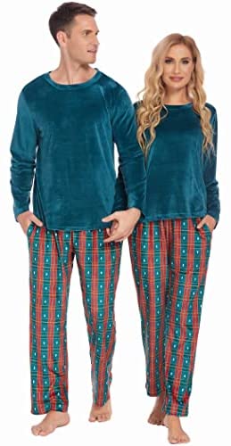 Matching Pajamas for Couples Set Fleece Pjs