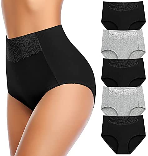 Womens Cotton Underwear High Waist Postpartum Care Panties Soft Breathable No Muffin Briefs Ladies(Multipack) for S-4XL