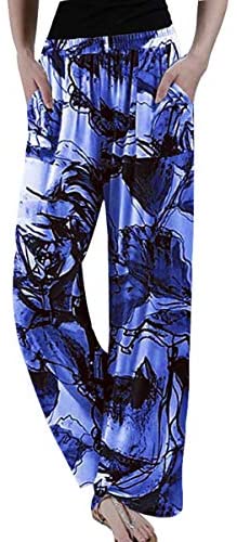 Women's Fashion Tie Dye Yoga Pants Casual Elastic Waist Wide Leg Palazzo Pants