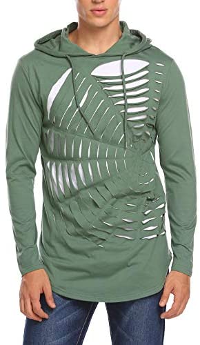 Men's Spider Hooded Web Long Sleeve Casual Lightweight Pullover