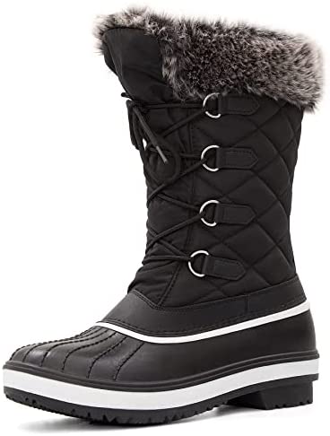 mysoft Women's Waterproof Winter Boots, Warm Insulated Snow Boots for Outdoor