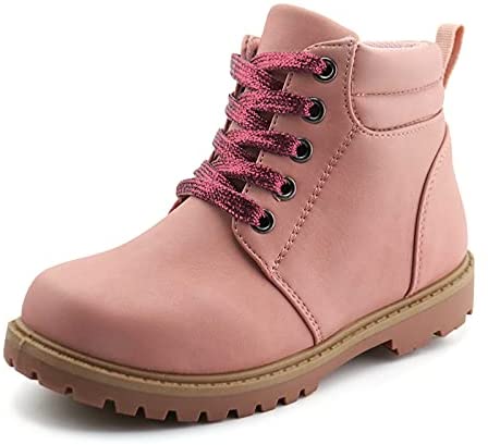 Kids Lace-Up Ankle Boots Boy Girl Waterproof Outdoor Workboots