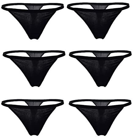 Women Cotton Low Rise Soft Breathable T-Back G-String Thong Panties Multi Packs