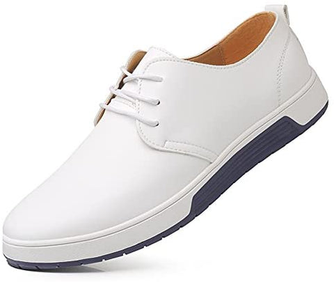 konhill Men's Casual Oxford Shoes - Breathable Dress Shoes Loafers Lace-up Flat Sneakers