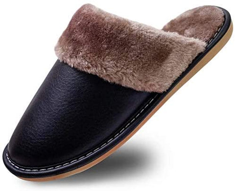 konhill Women's Memory Foam Slippers - Indoor Outdoor Comfy Warm Plush House Bedroom Non Slip Shoes