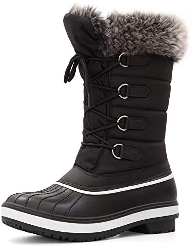 mysoft Women's Waterproof Winter Boots, Warm Insulated Snow Boots for Outdoor