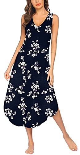 Women's Sleeveless Long Full Slip Night Dress