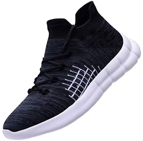 konhill Men's Fashion Walking Sneakers - Casual Athletic Running Tennis Sock Gym Shoes