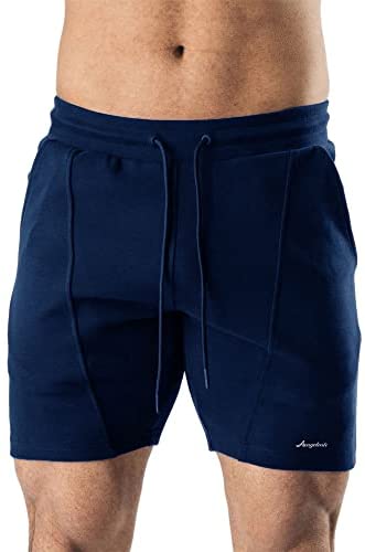 Men's Casual Elastic Waist Drawstring Shorts Gym Workout Training Running Jogging Pants with Pockets