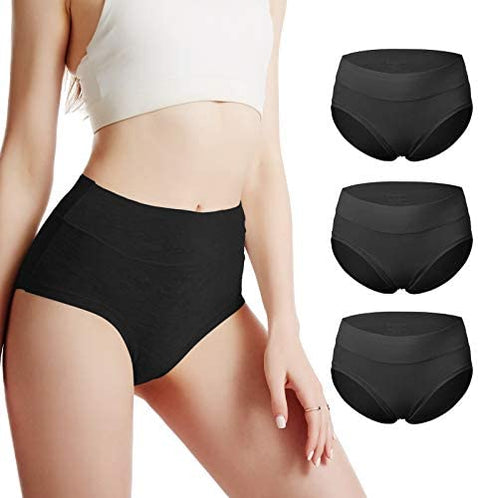 Women's Boxer Briefs High Waist 3-5 Pack Bamboo Viscose Soft Breathable Underwear for Women