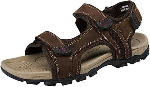 Men's Sandals Summer Casual Genuine Leather Beach Sandals for Men Outdoor and Indoor Comfort Open Toe Fisherman Sandals