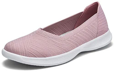 konhill Women's Slip on Flat-Comfy Walking Nurse Shoes