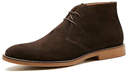 BURTENSE Men's Classic Original Suede Leather Chukka Boots