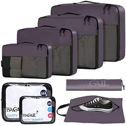 BAGAIL 6 Set / 8 Set Packing Cubes Luggage Packing Organizers for Travel Accessories