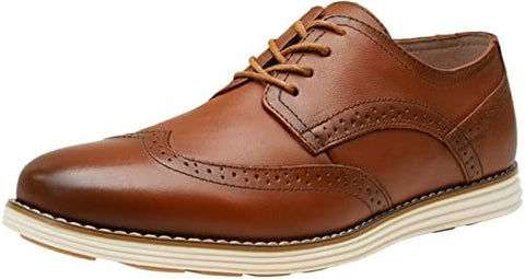 Men's Dress Shoes Leather Brogue Wingtip Oxford Shoes Business Casual Shoes for Men