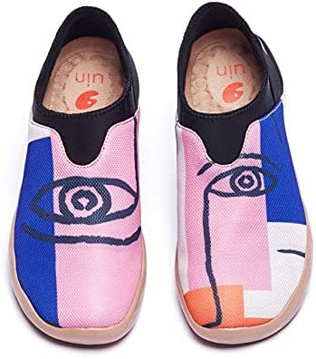 UIN Women's Walking Shoes Slip On Casual Slippers Lightweight Art Painted Comfort Mesh Fashion Sneaker Verona