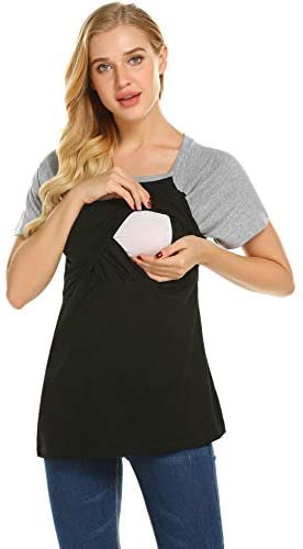 Pregnancy  Layered  Loose  Breastfeeding Tee Shirt