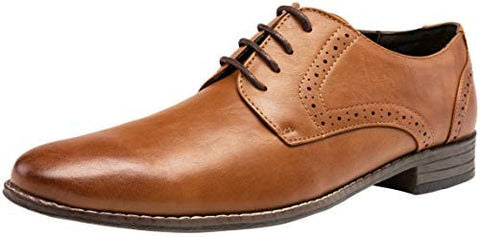 Men's Oxford Plain Toe Dress Shoes Classic Formal Derby Shoes