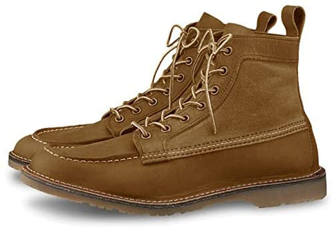 Mens Lace Up Ankle Boots Water Proof Platform Round Toe Booties Casual Non Slip Walking Shoes