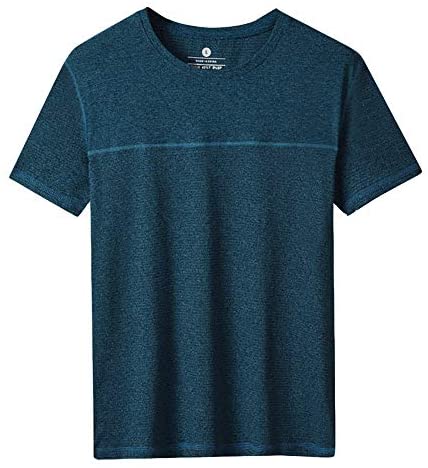 Men's Lightweight Quick Dry Seamless Crew Neck Tee Shirts