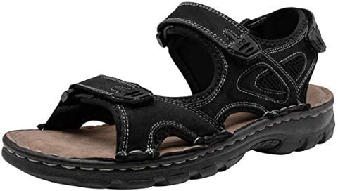 Men's Sandals Summer Casual Genuine Leather Beach Sandals for Men Outdoor and Indoor Comfort Open Toe Fisherman Sandals