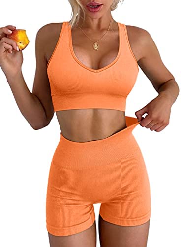 Women's Yoga 2 Piece Seamless Workout Outfits