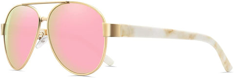 AWGSEE Aviator Sunglasses For Women Polarized UV Protection Sun glasses Mirrored Lens