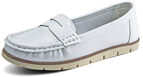 Womens Penny Loafers Breathable Slip on Flat Shoes Moccasins
