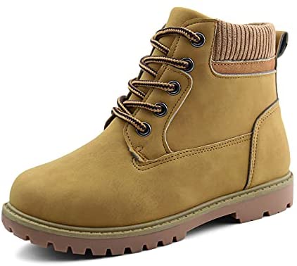 Kids Ankle Boots Boys Girls Lace-Up Outdoor Comfort Work Boots