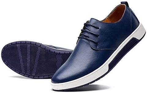 konhill Men's Casual Oxford Shoes - Breathable Dress Shoes Loafers Lace-up Flat Sneakers