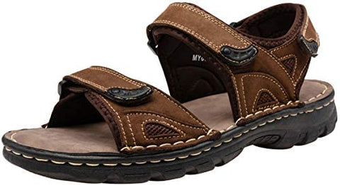 Men's Sandals Summer Casual Genuine Leather Beach Sandals for Men Outdoor and Indoor Comfort Open Toe Fisherman Sandals