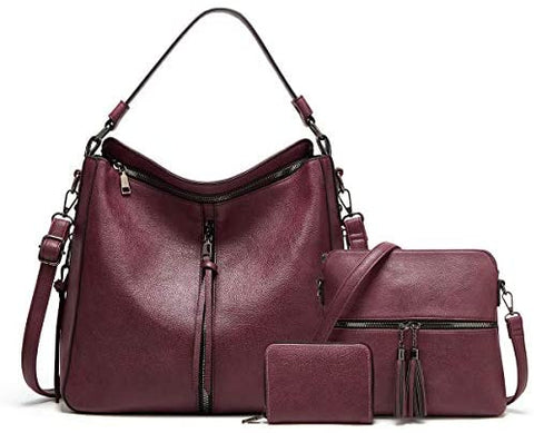 Women Fashion Handbags Wallet Tote Bag Shoulder Bag Top Handle Satchel Purse Set 4pcs