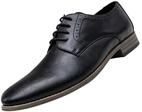 Men's Oxford Plain Toe Dress Shoes Classic Formal Derby Shoes