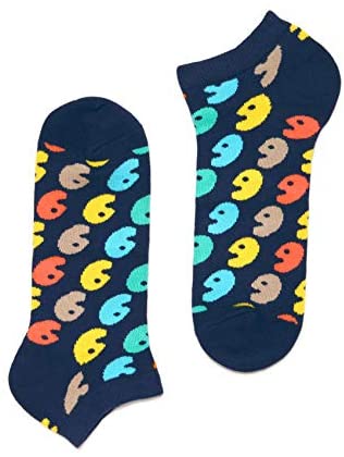 UIN Men Women's Sneaker Sock Art Painted Color Cotton Breathable Socks