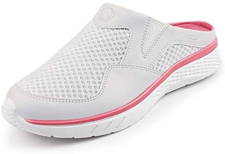 Womens Mule Sneakers - Walking Shoes for Women with Arch Support, Orthopedic Slip On Clog for Ladies