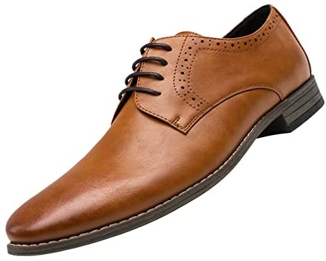 Men's Oxford Plain Toe Dress Shoes Classic Formal Derby Shoes